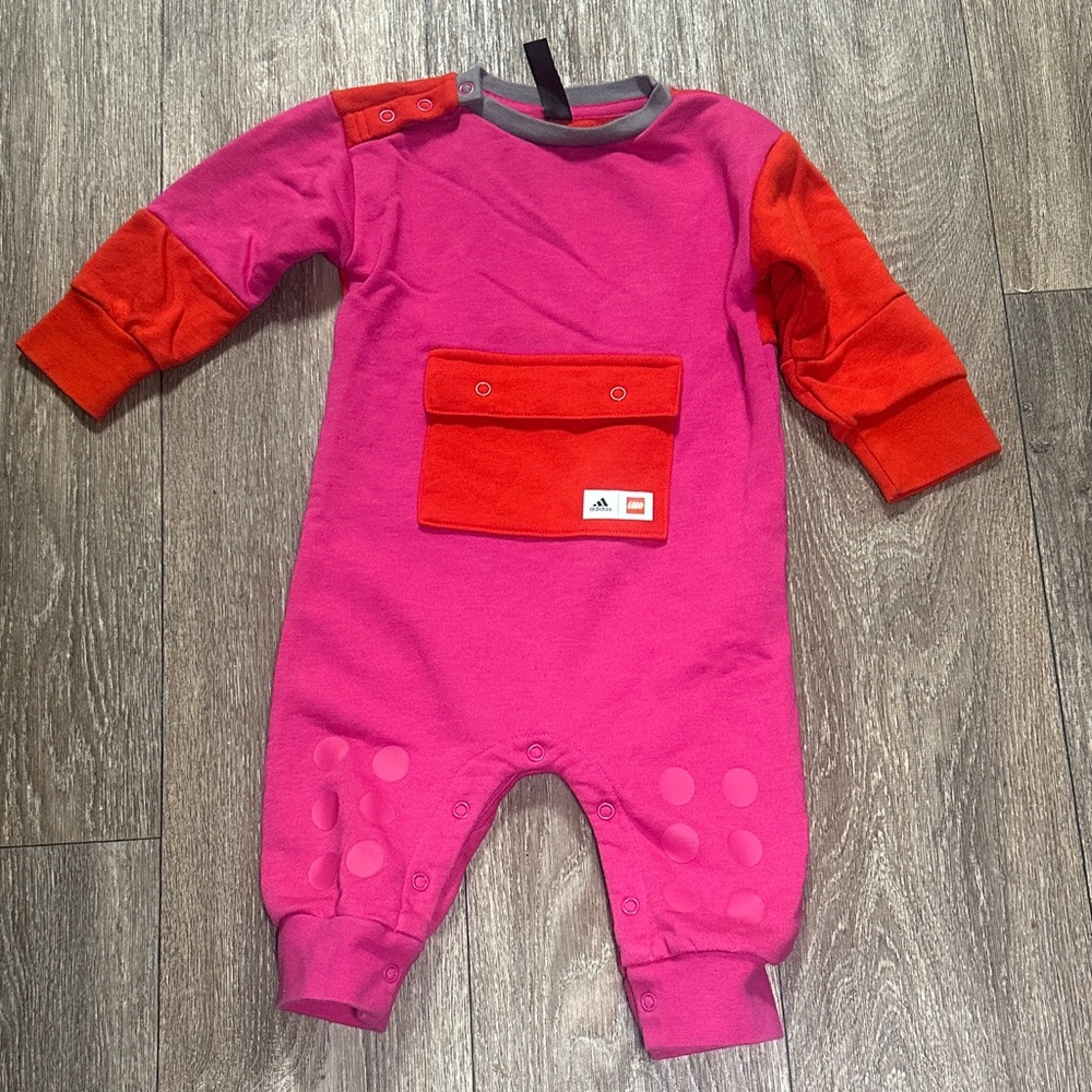 Adidas and Lego Kids One Piece in Pink and Red